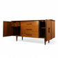 Young Manufacturing Vintage Mid Century Modern Concave Sculpted Credenza c. 1960s