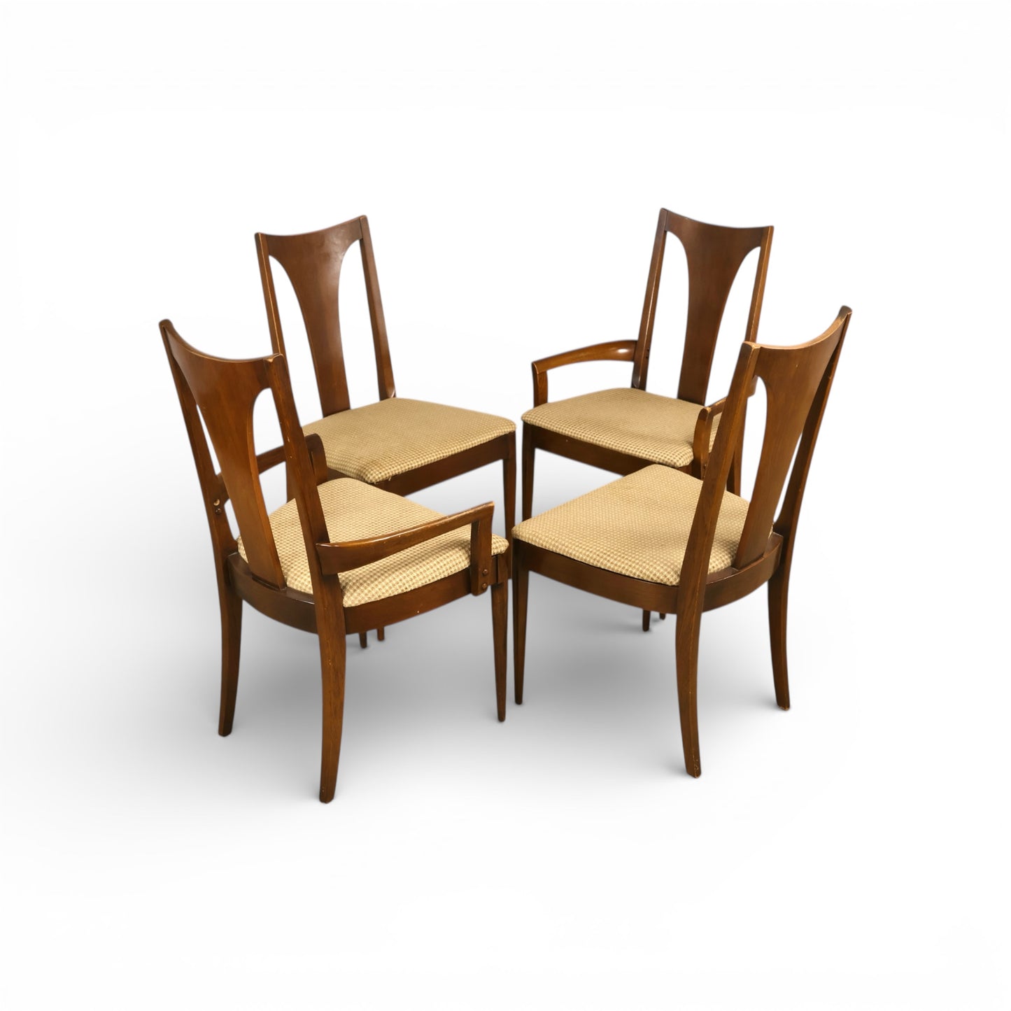 Broyhill Brasilia Set of 4 Vintage Mid Century Modern Dining Chairs c. 1960s