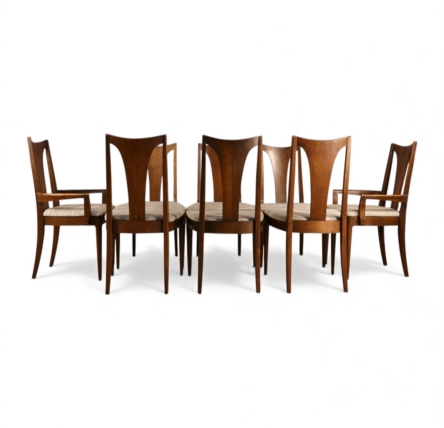 Broyhill Brasilia Set of 8 Vintage Mid Century Modern Dining Chairs c. 1960s
