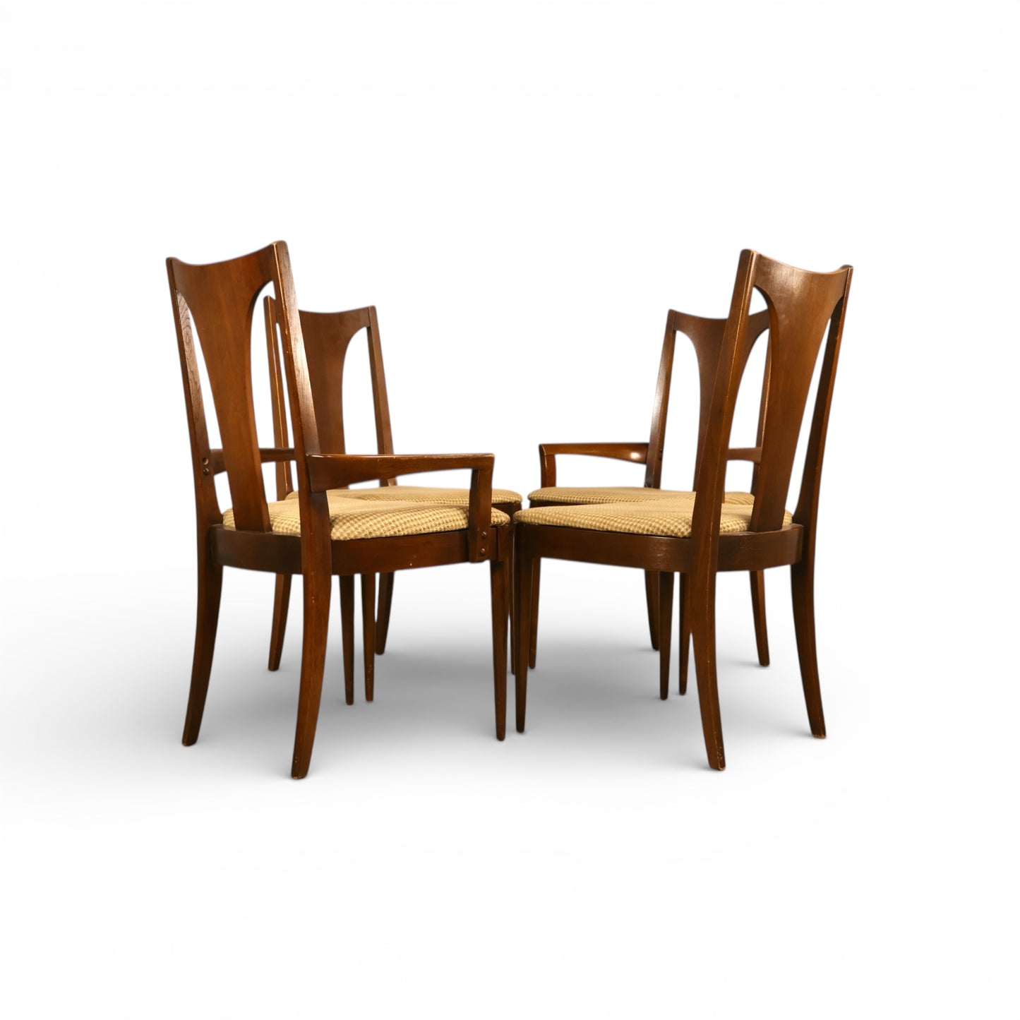 Broyhill Brasilia Set of 4 Vintage Mid Century Modern Dining Chairs c. 1960s