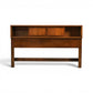 United Furniture Diamond Front Vintage Mid Century Modern Full Size Book Case Headboard c. 1960s