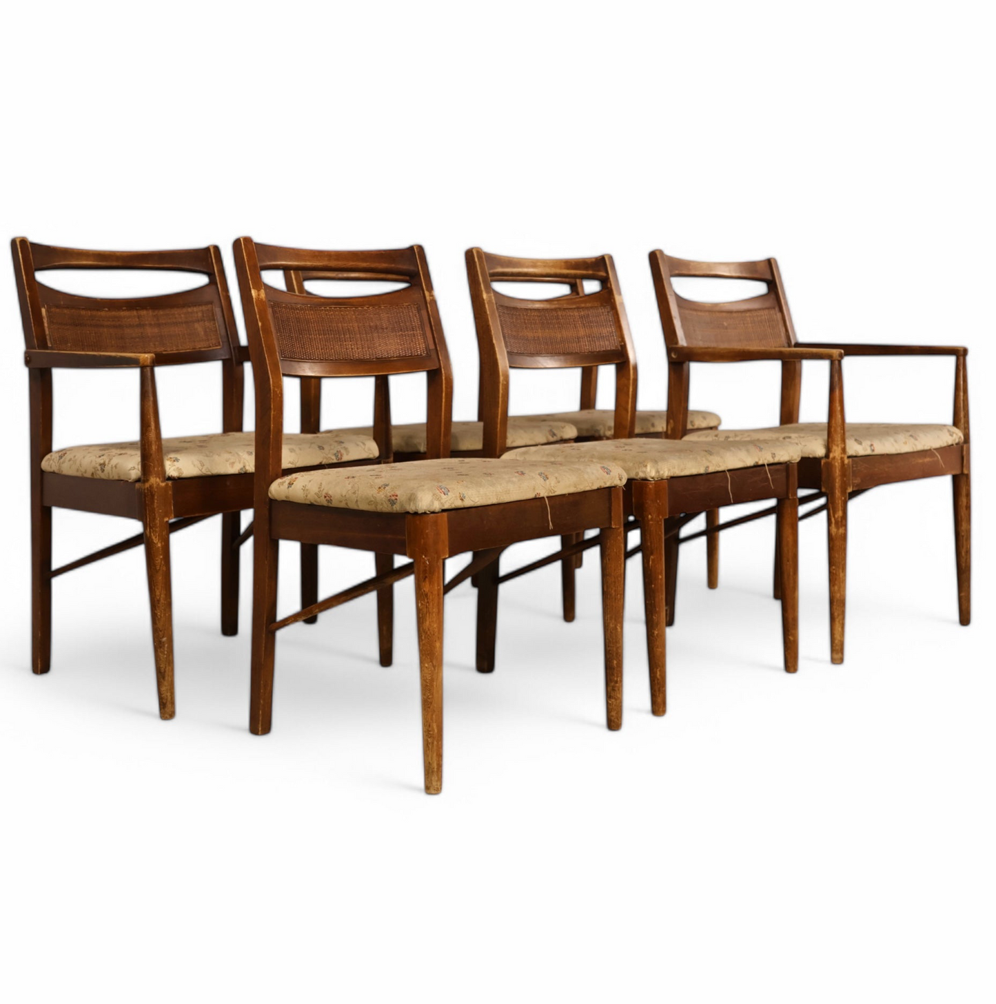 Merton Gershun for American of Martinsville Set of 6 Vintage Mid Century Modern Dining Chairs c. 1960s