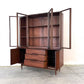 Kent Coffey Eloquence Mid Century Modern 2 Piece Concave Dimensional China Hutch Circa 1960s