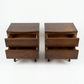 Mid Century Modern Vintage Walnut Pair of Nightstands c. 1960s