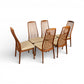 Benny Linden Set of 6 Vintage Mid Century Danish Modern Teak Dininf Chairs c. 1970s