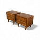 American of Martinsville Vintage Mid Century Modern Pair of Petite Nightstands c. 1960s