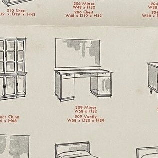 Edward Wormley for Drexel Precedent Vanity Desk & Stool c. 1950s