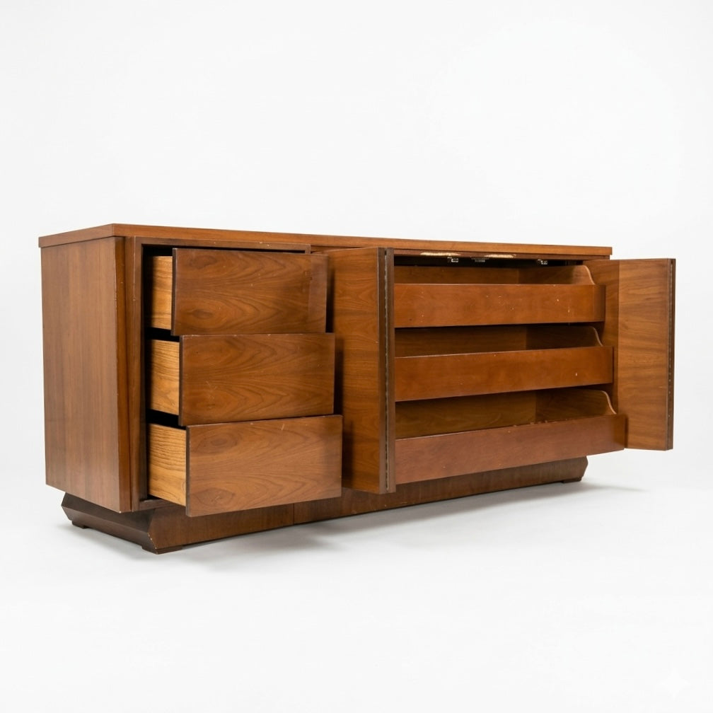 Sculptural Atomic Style Vintage Mid Century Modern 6 Drawer Lowboy ... — view 7