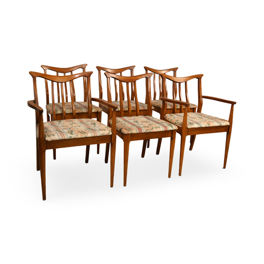 Blowing Rock Set of 6 Vintage Mid Century Modern Dining Chairs c. 1960s