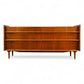 Edmund Spence Vintage Swedish Mid Century Modern 6 Drawer Lowboy Dresser c. 1960s