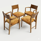 Drexel Biscayne Vintage Mid Century Modern Set of Four Dining Chairs c. 1960s