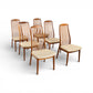Benny Linden Set of 6 Vintage Mid Century Danish Modern Teak Dininf Chairs c. 1970s