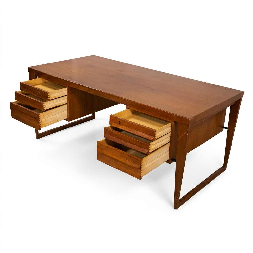 Kai Kristiansen Teak Desk Mid Century Modern Danish c. 1960s — view 5