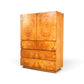 Lane Vintage Brutalist Mid Century Modern Burl Armoire c. 1970s