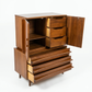 Young Manufacturing Vintage Concave Top Mid Century Modern Highboy Dresser c. 1960s — view 10