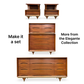 Kent Coffey Elegante Vintage Mid Centurt Modern Highboy Dresser c. 1960s