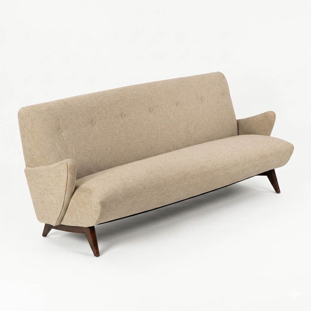 Jens Risom Model 37 Early Vintage Mid Century Modern Sofa c. 1940s