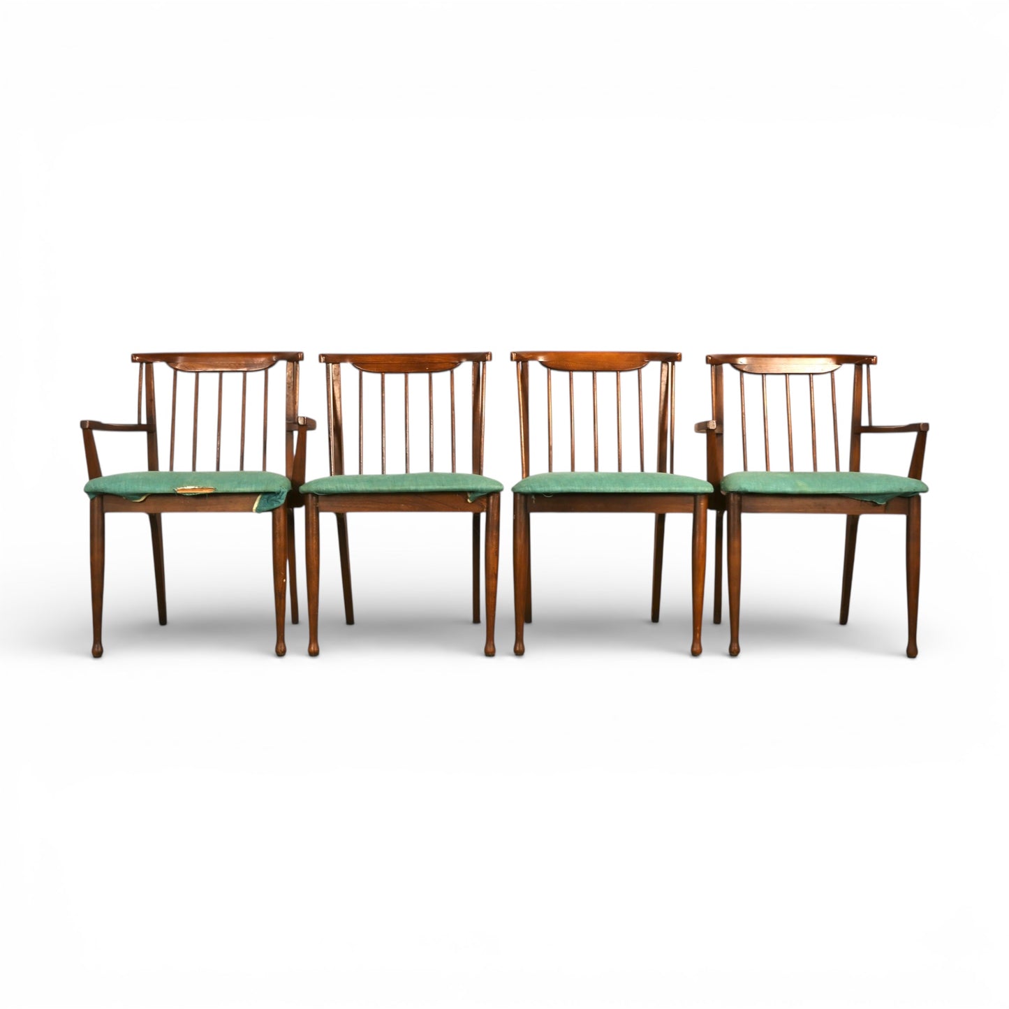 United Furniture Vintage Mid Century Modern Set of 4 Doning Chairs c. 1960s