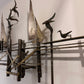 Close up of Brutalist Metal Wall Sculpture by Curtis Jere