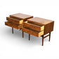 American of Martinsville Dania Collection Vintage Mid Century Modern Pair of Nightstands c. 1960s