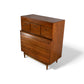 American of Martinsville Dania Collection Vintage Mid Century Modern Highboy Dresser c. 1960s