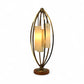 Brass and Walnut Vintage Mid Century Modern Bridcage Table Lamp c. 1960s