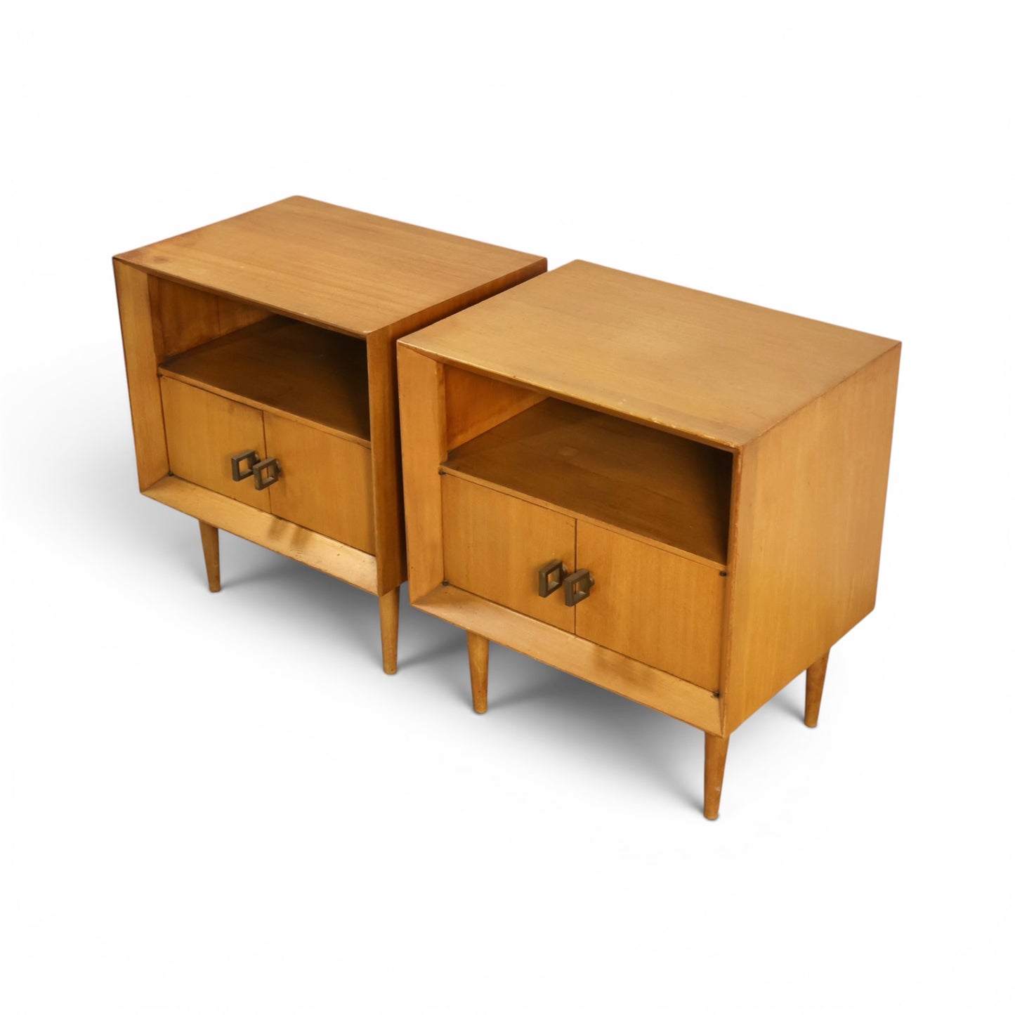 Pair of Bleached Mahogany Nightstands c. 1950s