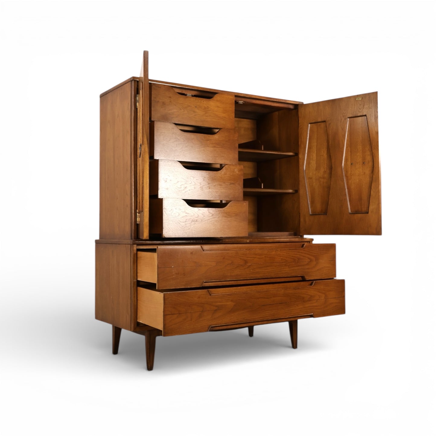 Thomasville Omega Vintage Mid Century Modern Highboy Dresser c. 1960s