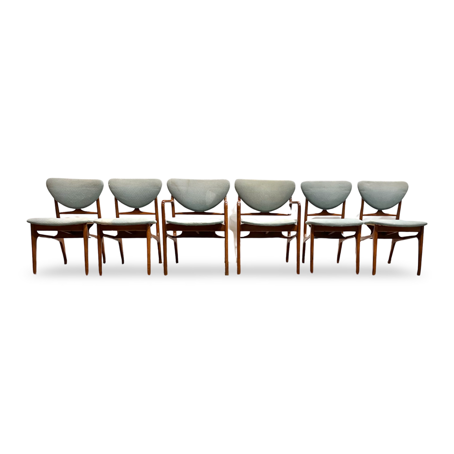 Specialty Woodcraft Vintage Danish Mid Century Modern Set of 6 Dining Chairs c. 1960s