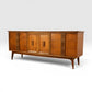 Bassett Mayan Vintage 9 Drawer Mid Century Modern Lowboy Dresser c. 1960s