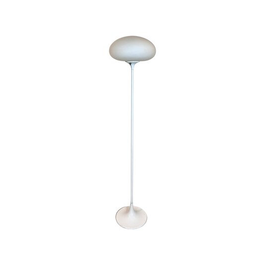 Laurel Lamp Co. Vintage Mid Century Modern White Mushroom Floor Lamp c. 1960s
