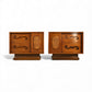 Young Manufacturing Vintage Pair of Mid Century Modern Brutalist Spanish Revival Nightstands c. 1960s