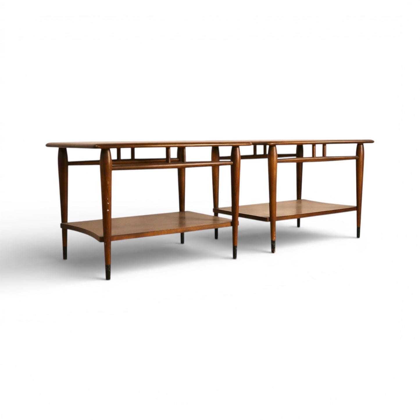 Andre Bus for Lane Acclaim Vintage Pair of Mid Century Modern End Tables c. 1960s