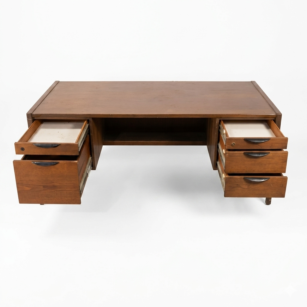 Jens Risom Vintage Mid Century Modern Executive Desk c. 1960s
