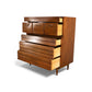 American of Martinsville Dania Collection Vintage Mid Century Modern Highboy Dresser c. 1960s