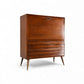 American of Martinsville Dania Collection Vintage Mid Century Modern Drop Front Secretary Desk c. 1960s
