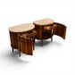 Kent Coffey Perspecta Vintage Mid Century Modern Marble Top Pair of Nightstands c. 1960s