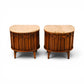 Kent Coffey Perspecta Vintage Mid Century Modern Marble Top Pair of Nightstands c. 1960s