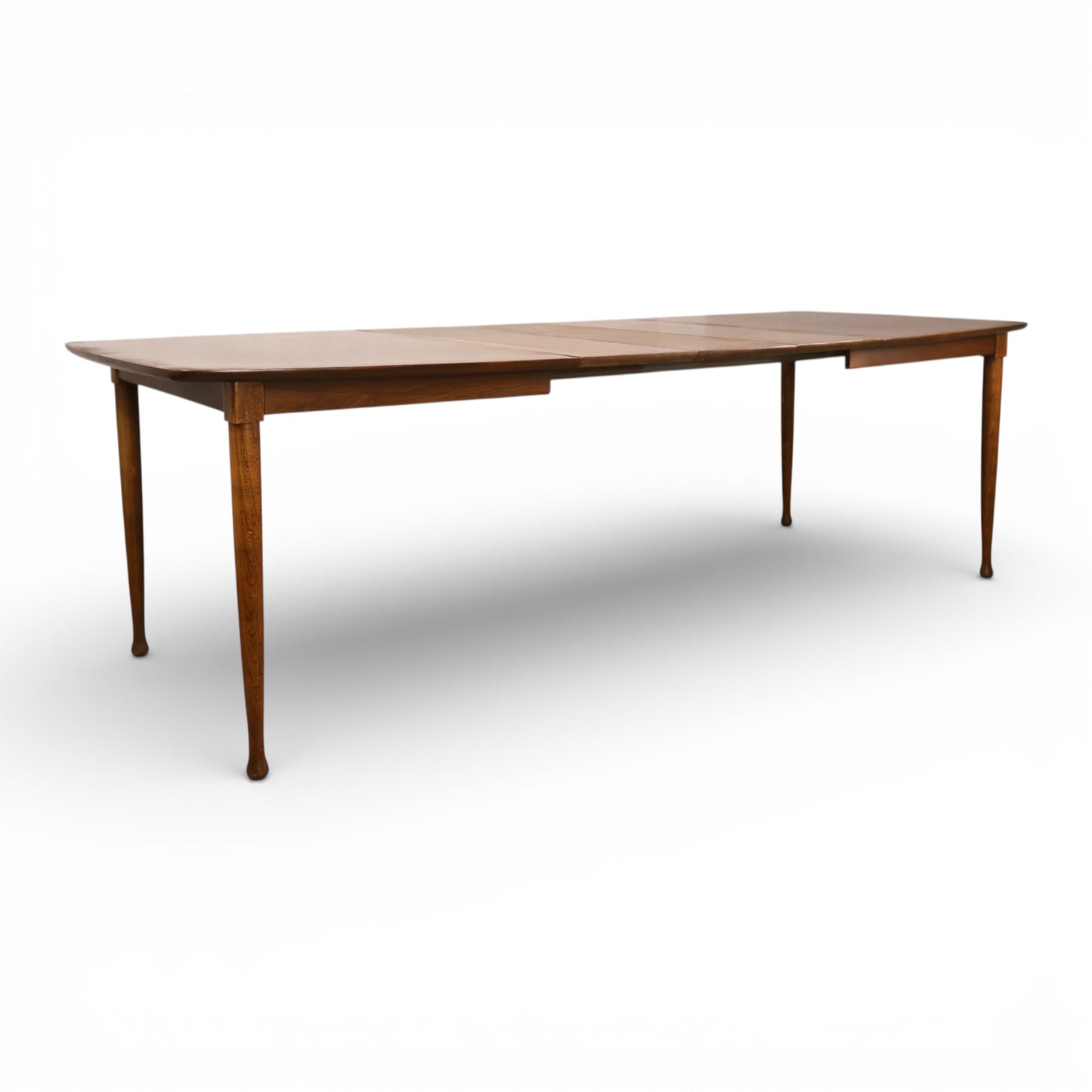 United Furniture Vintage Mid Century Modern Dining Table with 3 Leafs c. 1960s