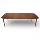 United Furniture Vintage Mid Century Modern Dining Table with 3 Leafs c. 1960s