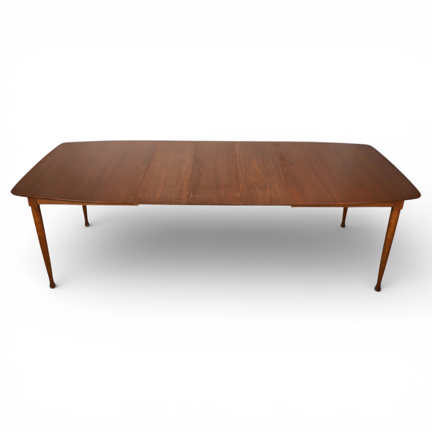 United Furniture Vintage Mid Century Modern Dining Table with 3 Leafs c. 1960s