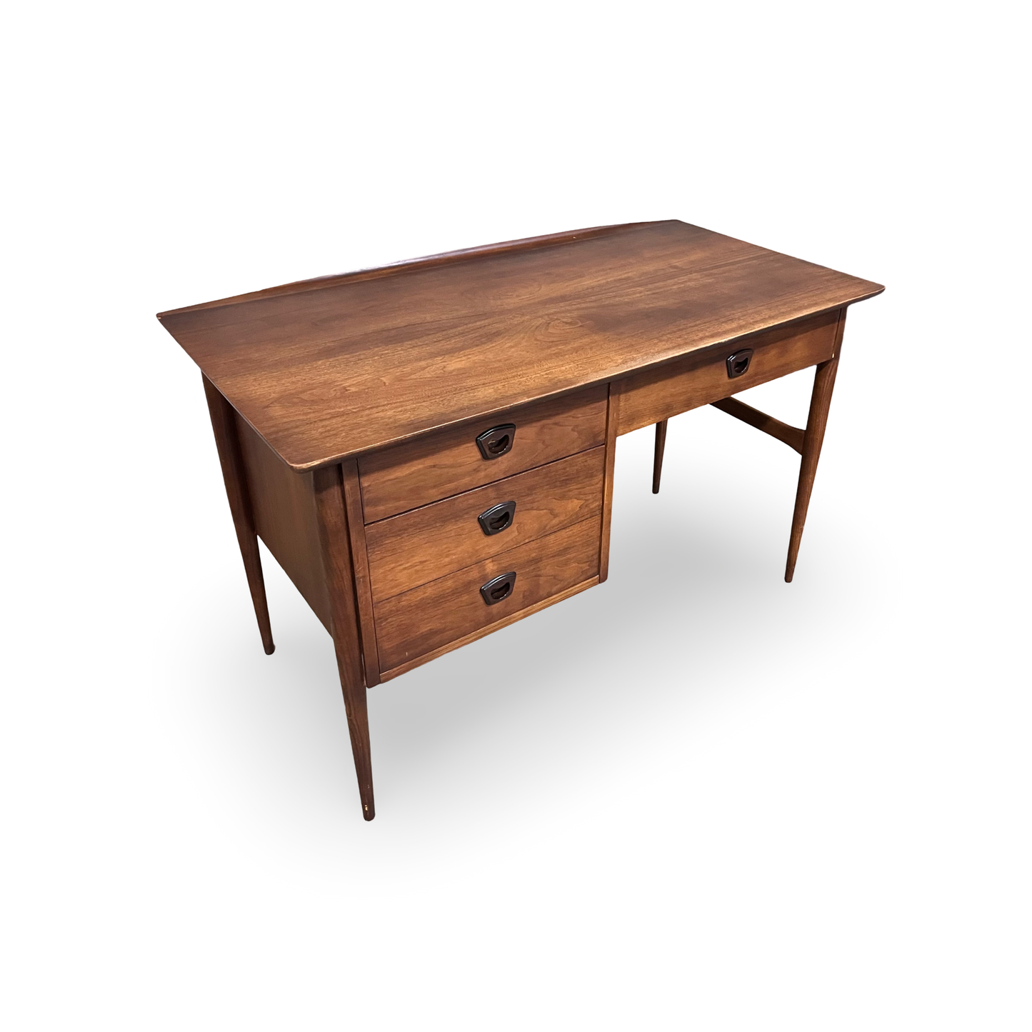 Bassett Artisan Vintage Mid Century Walnut Desk c. 1960s