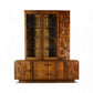Lane Staccato Vintage Brutalist Mid Century Modern 2 Piece China Cabinet c. 1970s