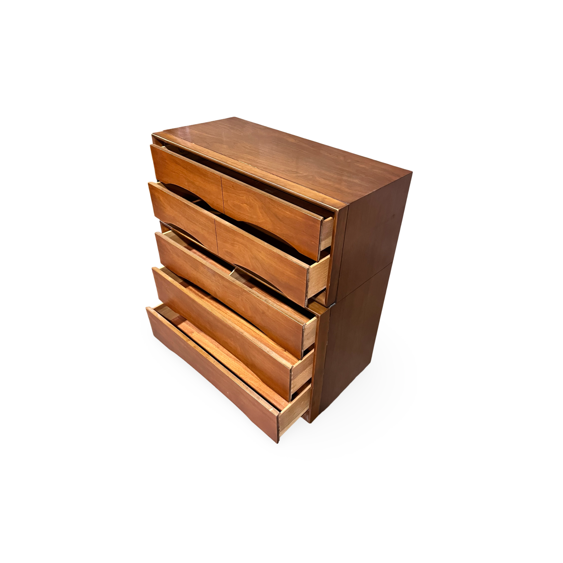 Kent Coffey Elegante Vintage Mid Centurt Modern Highboy Dresser c. 1960s Kent Coffey Elegante Vintage Mid Centurt Modern Highboy Dresser c. 1960s
