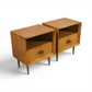 Pair of Bleached Mahogany Nightstands c. 1950s