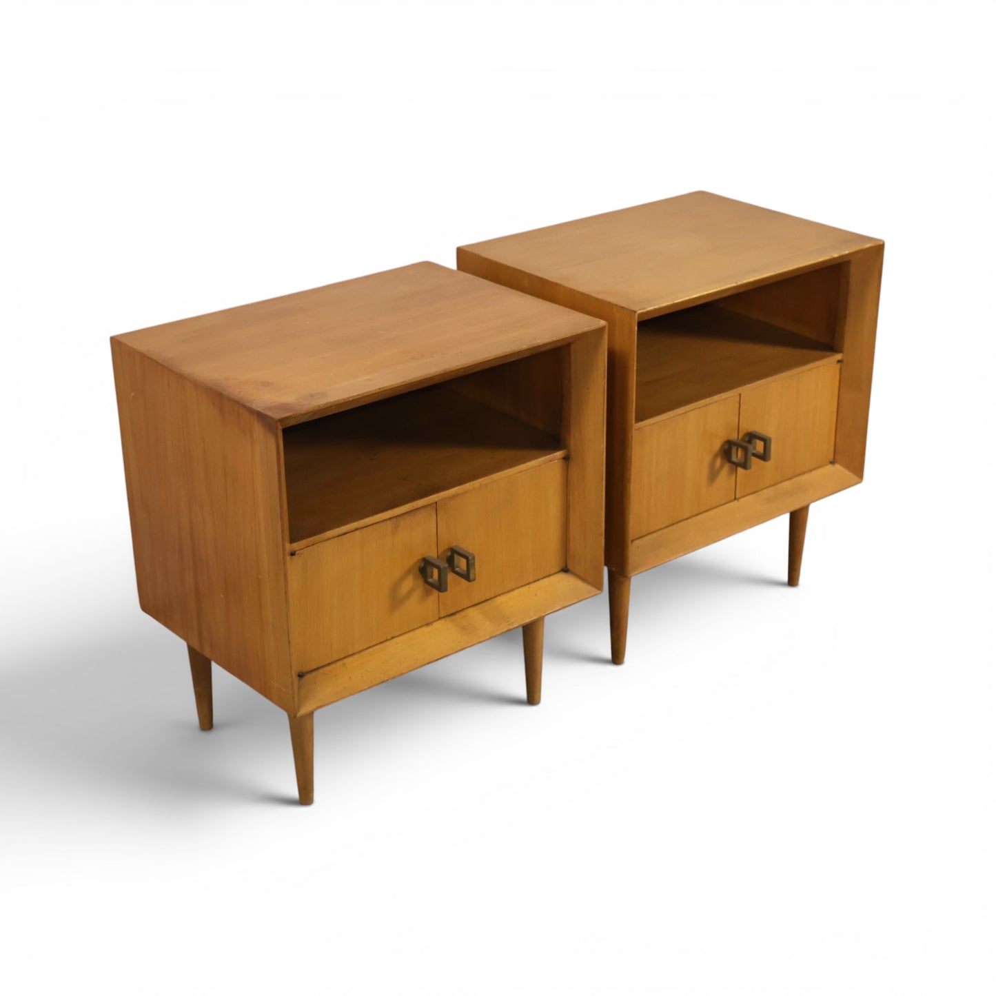 Pair of Bleached Mahogany Nightstands c. 1950s