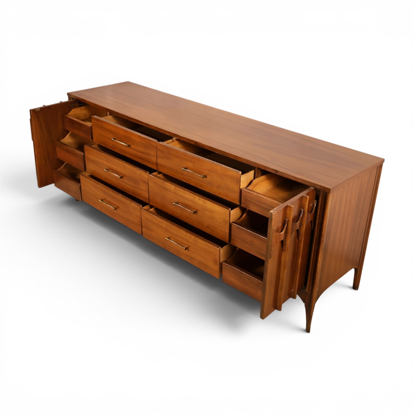 Kent Coffey Perspecta Vintage Mid Century Modern 12 Drawer Lowboy Dresser c. 1960s