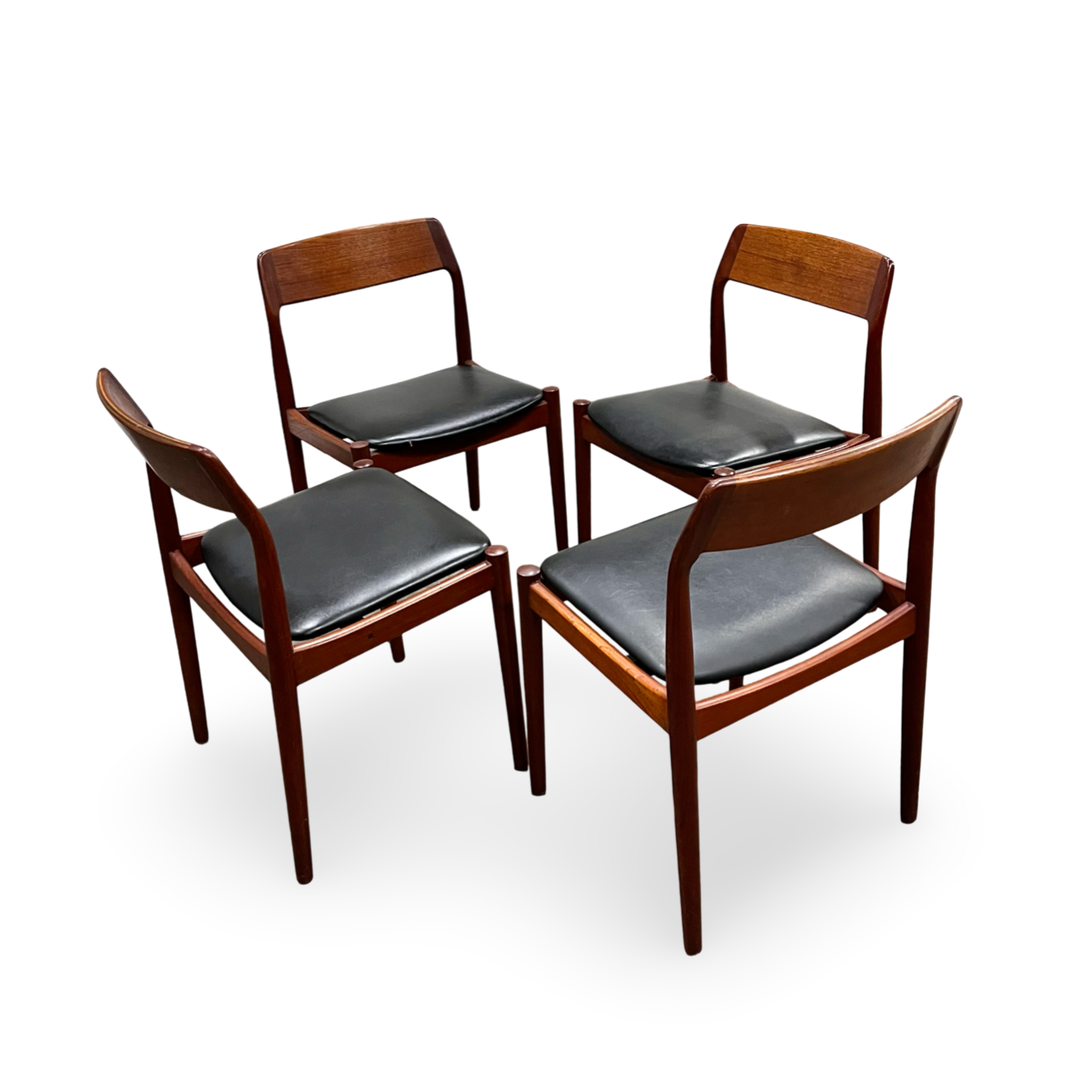 Vintage 1960s Danish Modern dining chairs, Scantic Mobelvaerk design