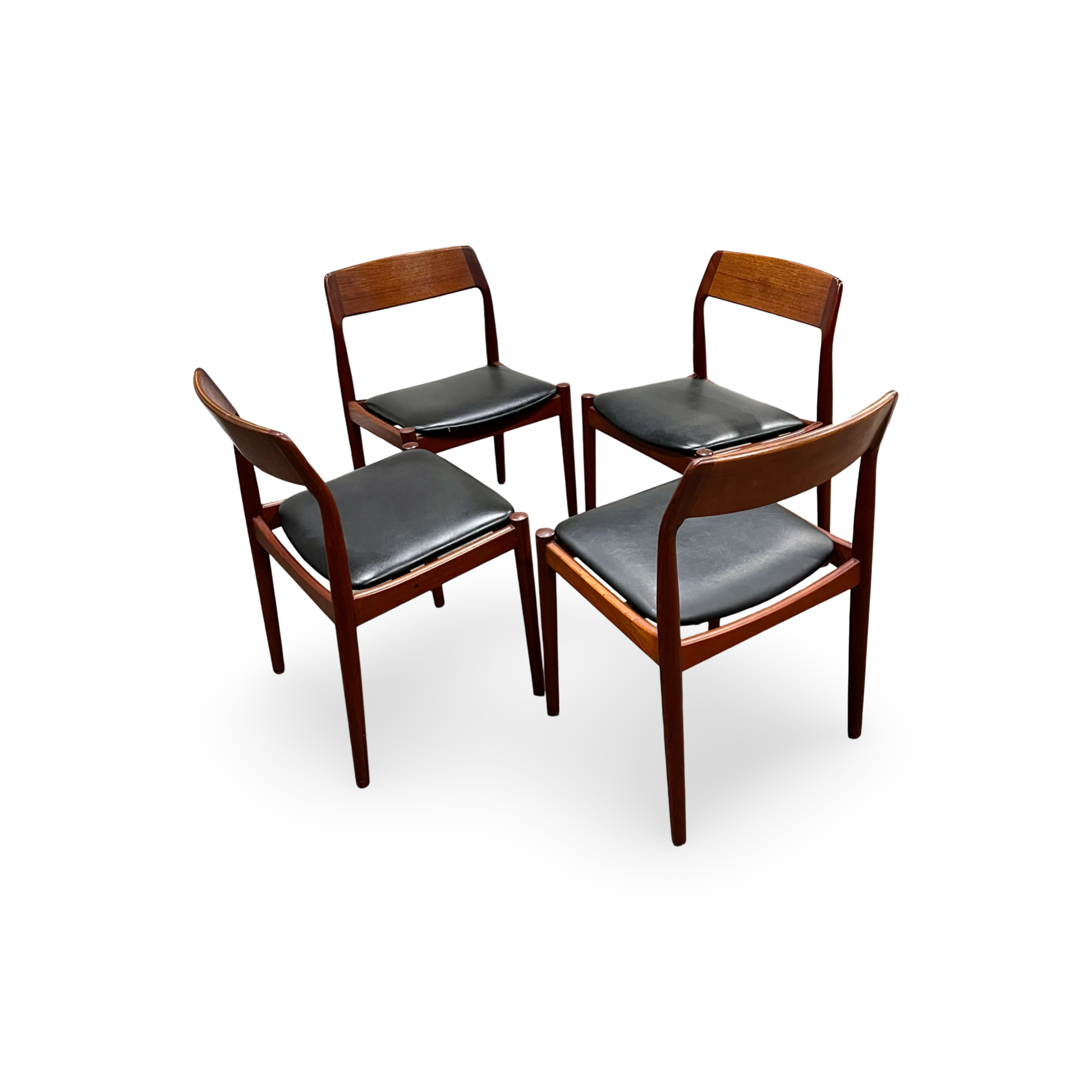 Vintage 1960s Danish Modern dining chairs, Scantic Mobelvaerk design