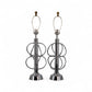 Intersecting Vintage Mid Centuey Modern Atomic Pair of Chrome Table Lamps